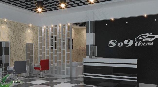 发廊设计效果图图片