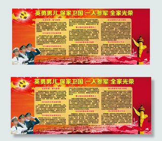 征兵宣传展板最新征兵