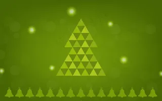 绿色三角圣诞树背景矢量素材