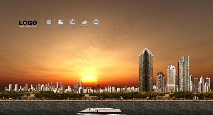 城市风光图片(5000X3000(DPI:300))psd模版下载