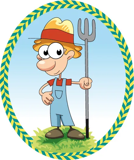 卡通农民ai矢量模版下载