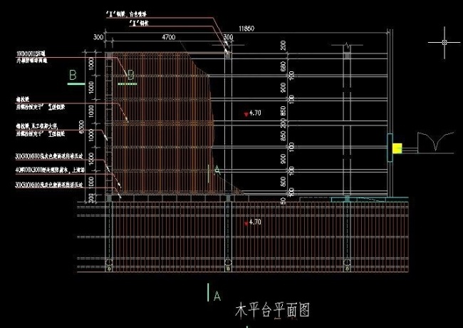 景观小品木平台施工图