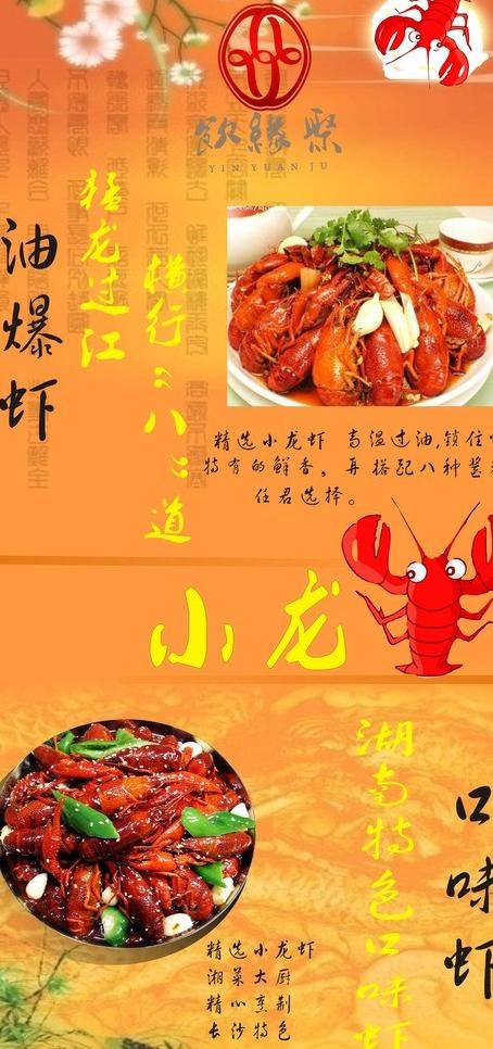 龙虾写真图片cdr矢量模版下载