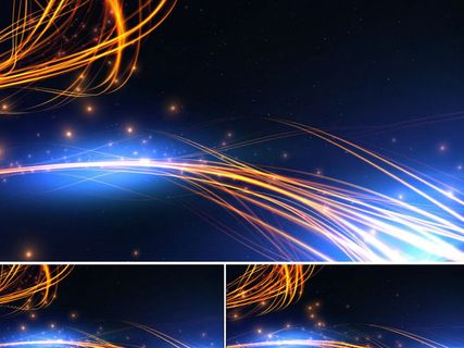 唯美粒子光线运动视频LED背景素材