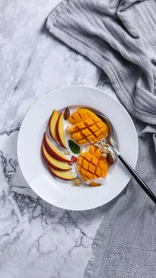 芒果牛奶高清摄影图片