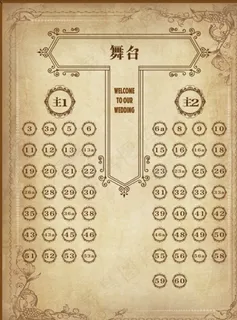 婚礼席位图图片
