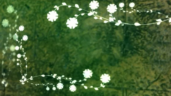 绿色花纹背景视频素材下载