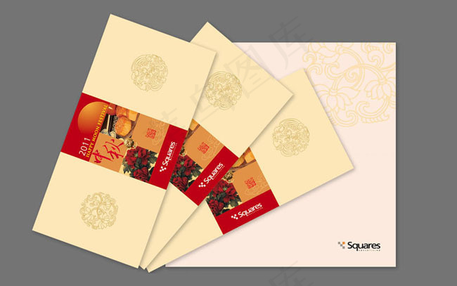 中秋节贺卡设计素材eps,ai矢量模版下载