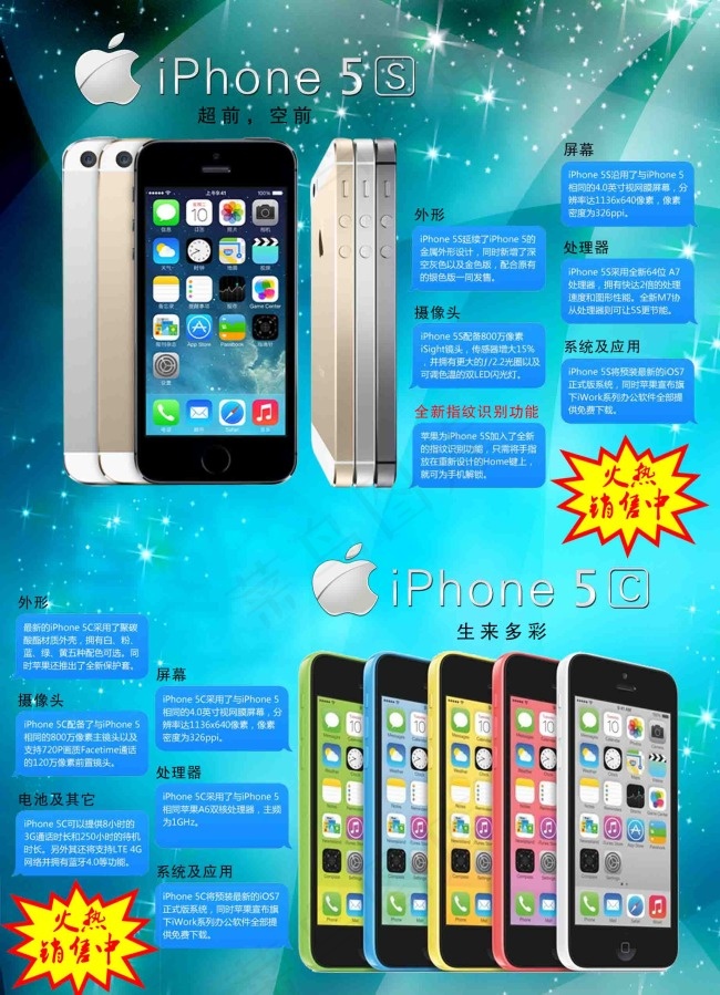 iPhone手机促销海报psd模版下载