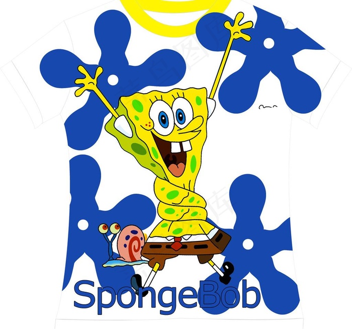 海绵宝宝t恤素材图片