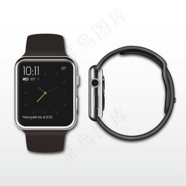 苹果iwatch设计矢量素材ai矢量模版下载