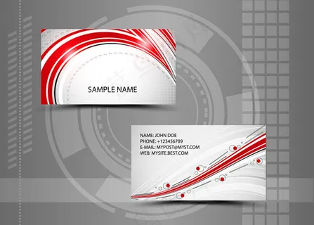 风格设计名片模板矢量素材