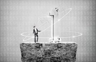 商业经营概念 灰色背景 数字1