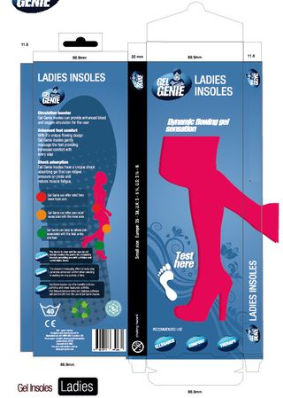 女式鞋垫纸卡设计案