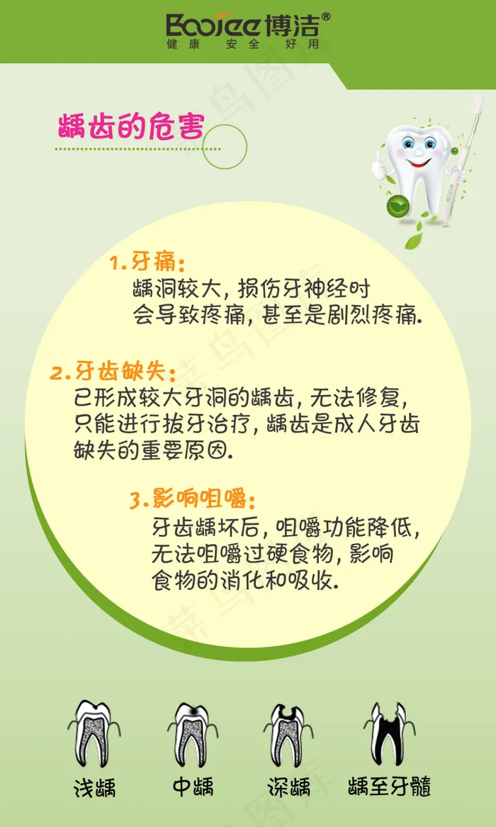 牙齿 牙刷 呵护psd模版下载
