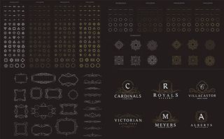 古典欧式花纹装饰矢量素材