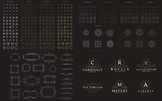 古典欧式花纹装饰矢量素材