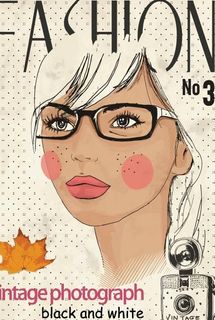 复古风格女孩摄影师图片