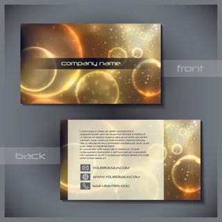 发光的背景虚化的抽象业务卡向量集