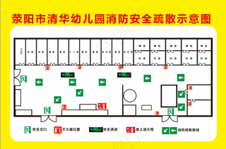 幼儿 园安全疏散示意图
