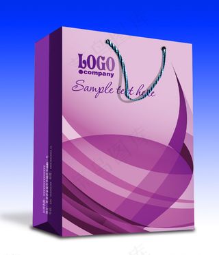 紫色手提袋 平面图图片