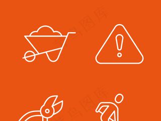 2017欧美时尚简约线条工具工程施...