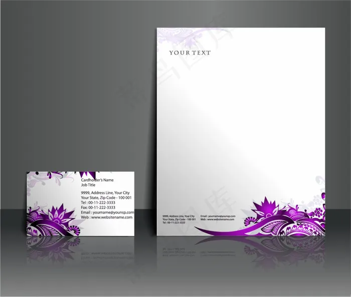 时尚简约名片eps,ai矢量模版下载