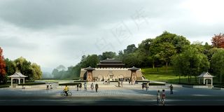 公园建筑效果图