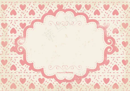 可爱的粉红色的心垃圾背景