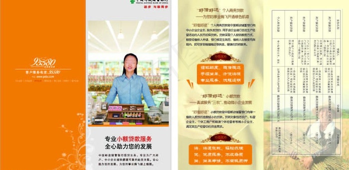 邮政折页图片ai矢量模版下载