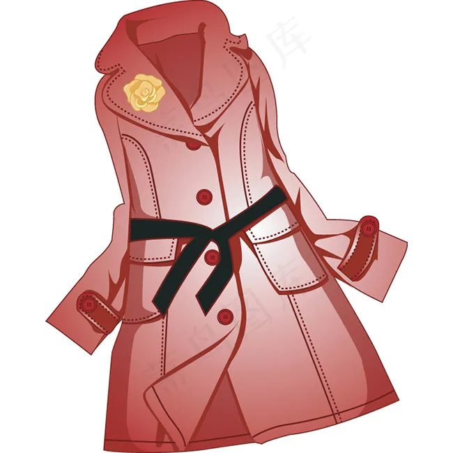 大衣设计素材ai矢量模版下载