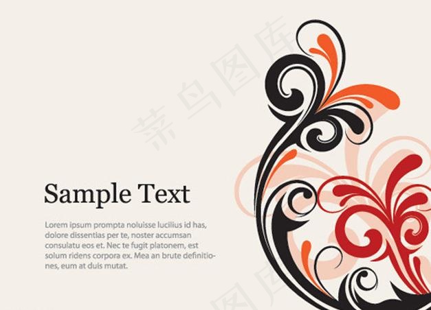 移门图案eps,ai矢量模版下载