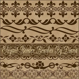 欧式花边笔刷花纹分割线笔刷装饰花边