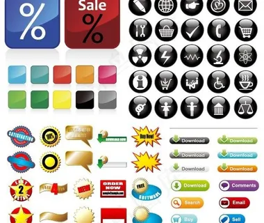 实用的网页设计图标矢量素材品种