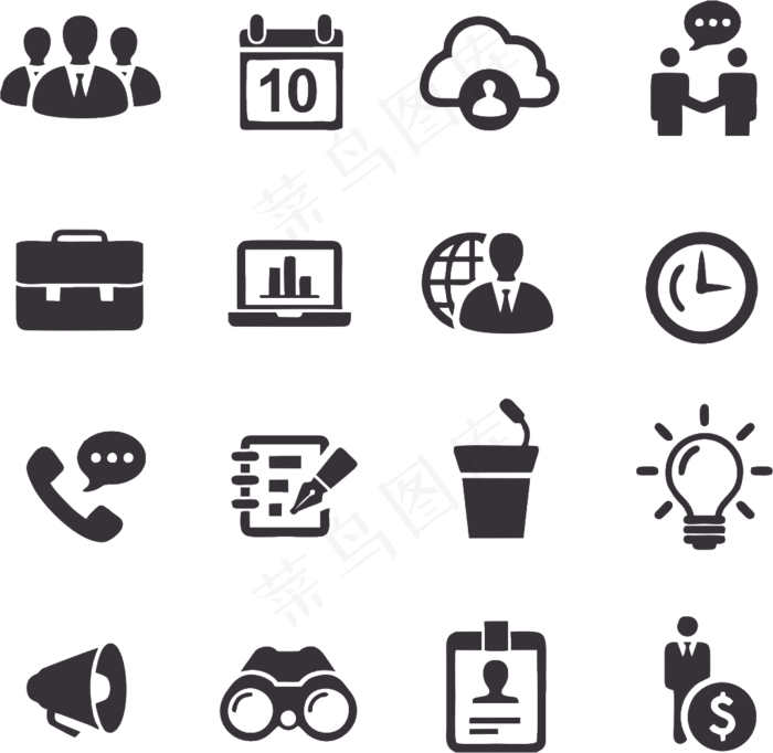 黑白线条小图标