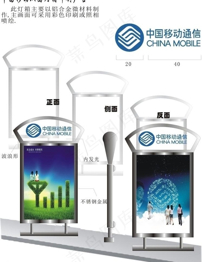 灯箱广告图片cdr矢量模版下载