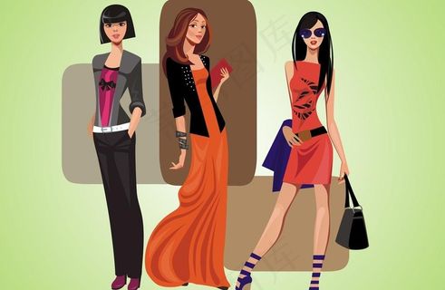 时尚矢量美女图片
