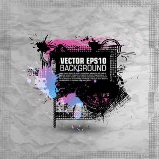 印花矢量图 艺术效果 喷溅 水墨喷...