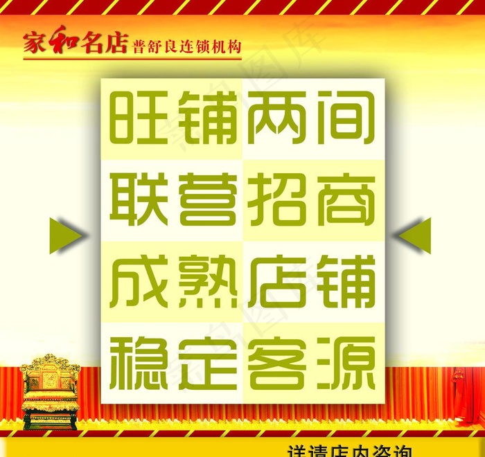 旺铺招商海报图片