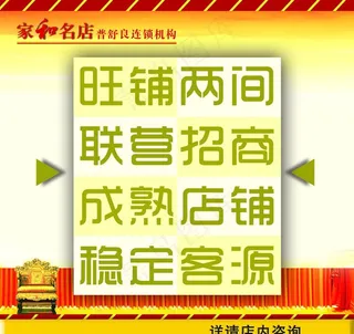 旺铺招商海报图片