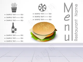 美味汉堡菜单设计