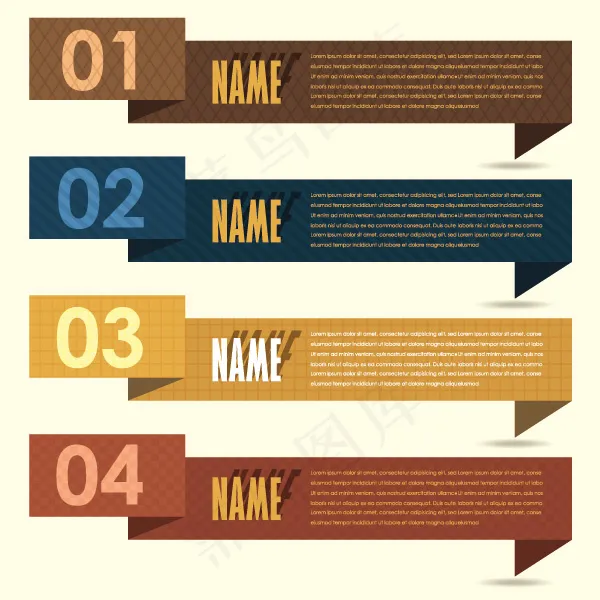 矢量创意数字折纸横幅背景eps,ai矢量模版下载