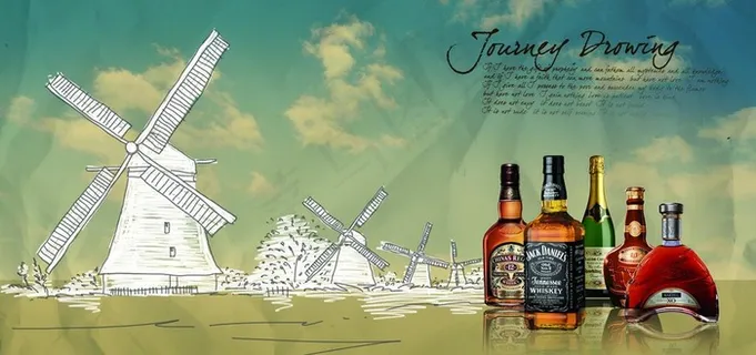 洋酒橱窗海报图片 洋酒橱窗海报图片