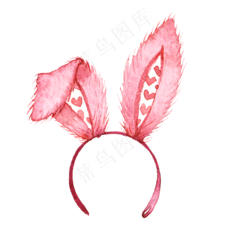 小女生儿童节兔耳朵发箍小女生儿童节兔耳朵发箍,免抠元素