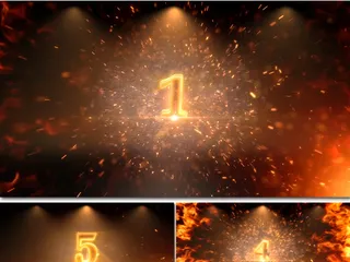 火焰冲击波LED5秒倒计时含音频视...