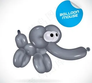 气球小老鼠图片