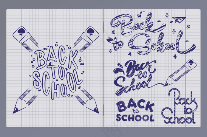 学校旗帜矢量插画eps,ai矢量模版下载