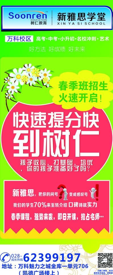 万科春季x展架图片cdr矢量模版下载