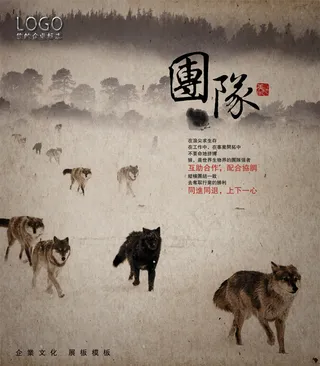 精美团队文化建设模板PSD分层素材