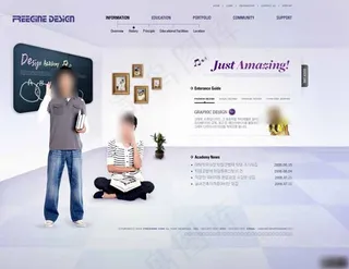 空间设计企业信息网页模板